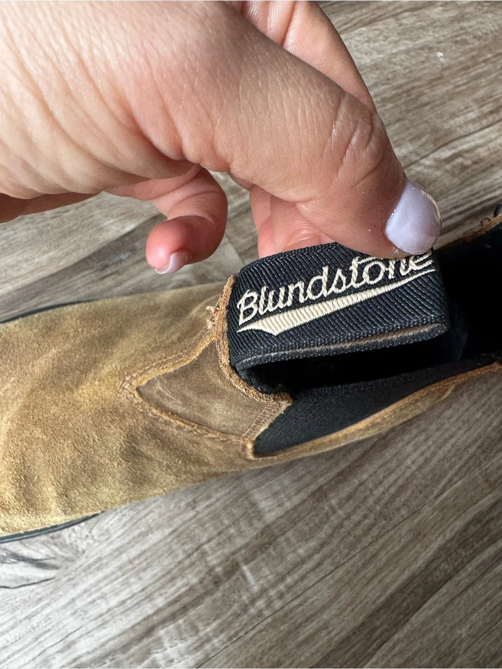 Blundstone classic tan suede Chelsea boots men 8.5